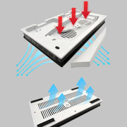 For PS5 Digital / Optical Drive Console Cooling Fan Controller Charging Base With Light Dock Stand(White)