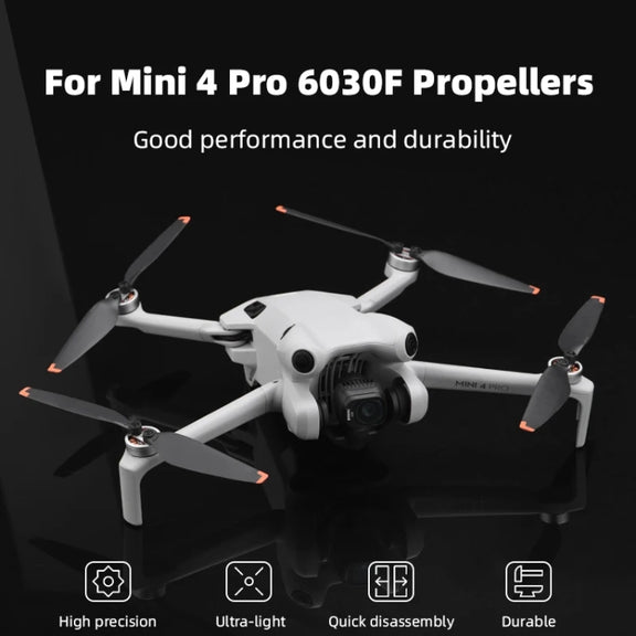 For DJI Mini 4 Pro 4pairs  Drone Propeller Blades 6030F Props Replacement Parts