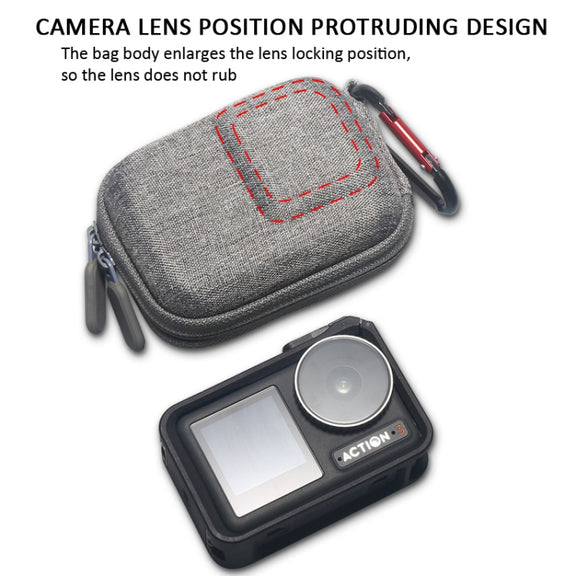 For Insta360 Ace Pro / Action 4/ Action 3 Protective Storage Bag(Gray)