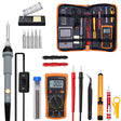 19 in 1 60W Adjustable Temperature Soldering Iron Multimeter Tool Set, Color: Gray EU Plug - free shipping - PMC TechLife - Order now!