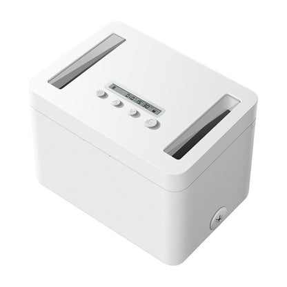 Vaydeer Metal Timed Self-Control Phone Lock Box With Child Lock And LED Display, Spec: Small White - free shipping - PMC Jewellery - Order now!