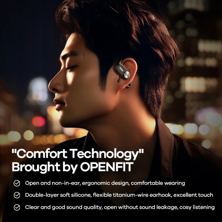 REMAX OpenBuds P3 Metal Open-Ear OWS Wireless Bluetooth Earphone(Black) - Bluetooth Earphone by REMAX | Online Shopping South Africa | PMC TechLife | Buy Now Pay Later Mobicred