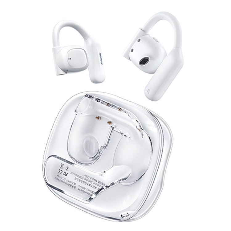 REMAX OpenBuds P5 Colorful Crystal Hanging Ear Air Conduction Bluetooth Earphone OWS Sports Music Wireless Earphone(White) - Bluetooth Earphone by REMAX | Online Shopping South Africa | PMC TechLife | Buy Now Pay Later Mobicred