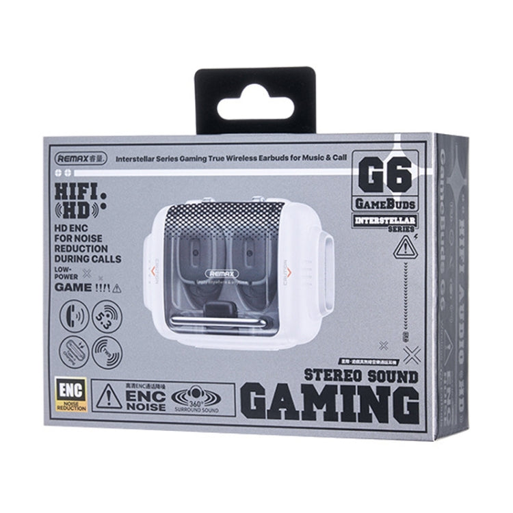 REMAX GameBuds G6 Transparent Wireless Bluetooth Gaming Earphone ENC Noise Reduction Into Ear Gaming Earphone(Ivory White) - Bluetooth Earphone by REMAX | Online Shopping South Africa | PMC TechLife | Buy Now Pay Later Mobicred