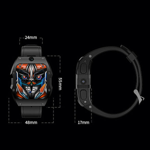 LOKMAT Appllp 3 Max 2.02-Inch Plug Card 4G Call Water-resistant Sport Smart Watch With SOS(Blue)