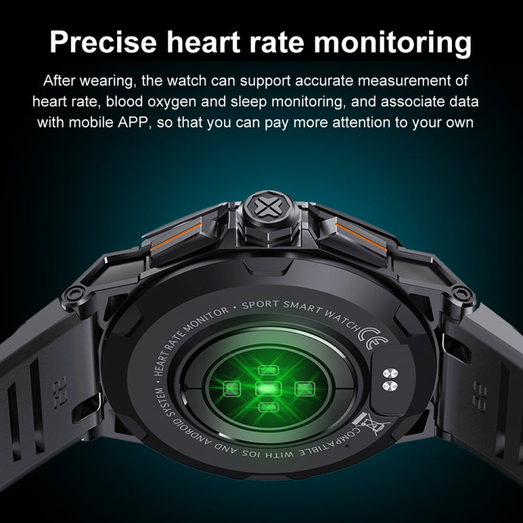 K62 1.43 Inch Waterproof Bluetooth Call Weather Music Smart Sports Watch, Color: Silver Three-bead Steel - free shipping - PMC TechLife - Order now!