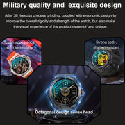 K62 1.43 Inch Water-resistant Bluetooth Call Weather Music Smart Sports Watch, Color: Silver Three-bead Steel