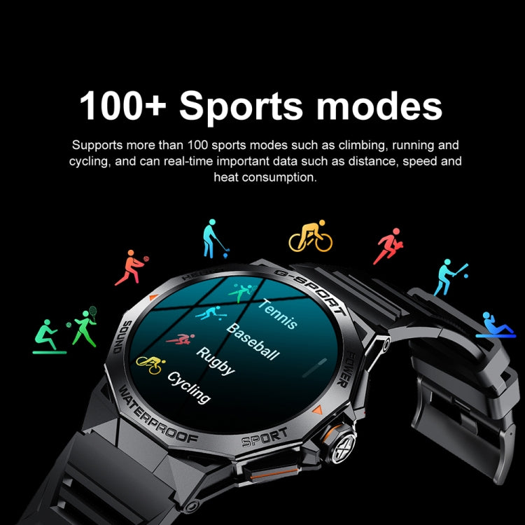 K62 1.43 Inch Waterproof Bluetooth Call Weather Music Smart Sports Watch, Color: Silver Three-bead Steel - free shipping - PMC TechLife - Order now!