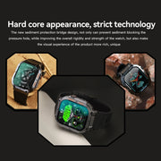 K57 Pro 1.96 Inch Bluetooth Call Music Weather Display Water-resistant Smart Watch, Color: Silver Leather