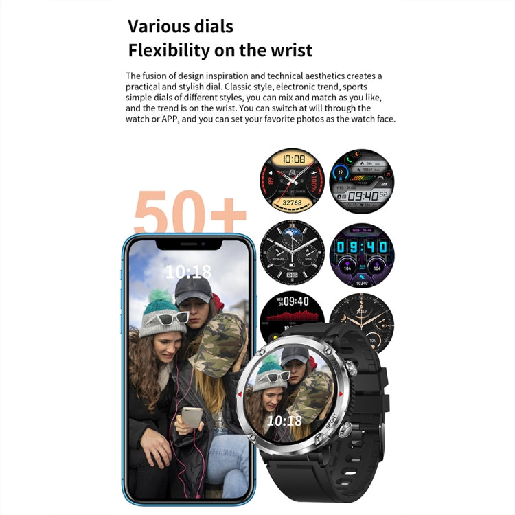 T30 1.6-inch Outdoor Sports Water-resistant Smart Music Bluetooth Call Watch, Color: Dark Green