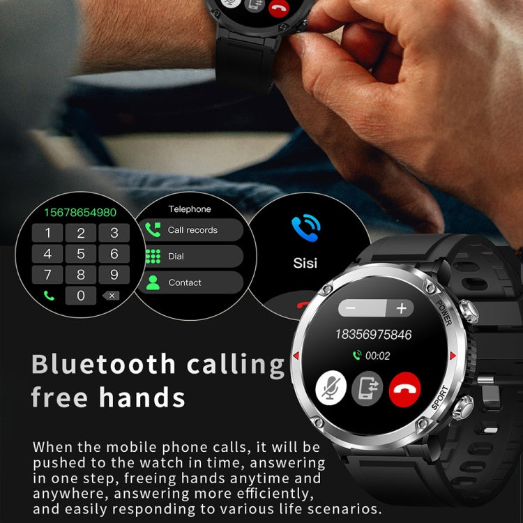 T30 1.6-inch Outdoor Sports Water-resistant Smart Music Bluetooth Call Watch, Color: Dark Green