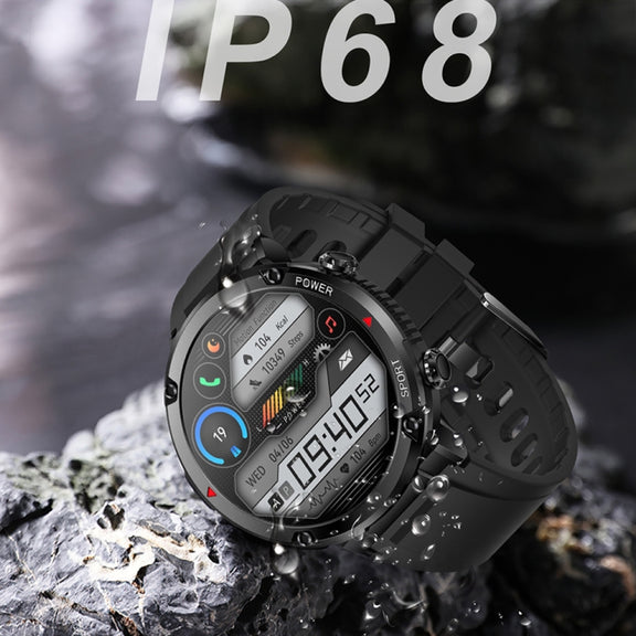 T30 1.6-inch Outdoor Sports Water-resistant Smart Music Bluetooth Call Watch, Color: Dark Green