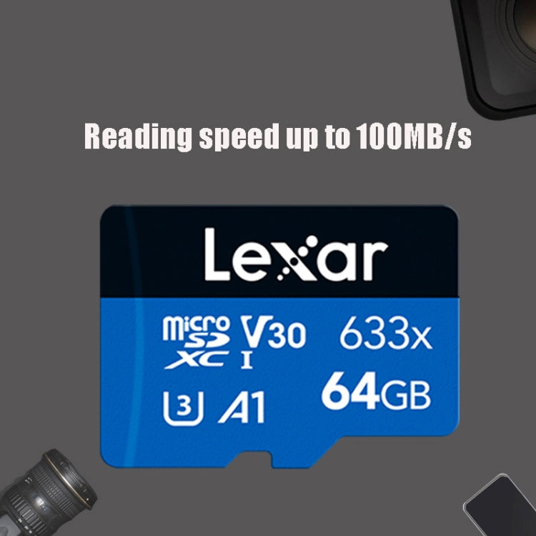 Lexar 633x 64GB High-speed Driving Recorder Dedicated Mobile Phone Memory Card DVR TF Card - Micro SD Card by Lexar | Online Shopping South Africa | PMC Jewellery | Buy Now Pay Later Mobicred