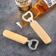 2 PCS Stainless Steel Beer Bottle Opener with Rubber Wood Handle Creative Gift Soda Bottle Driver - free shipping - PMC TechLife - Order now!