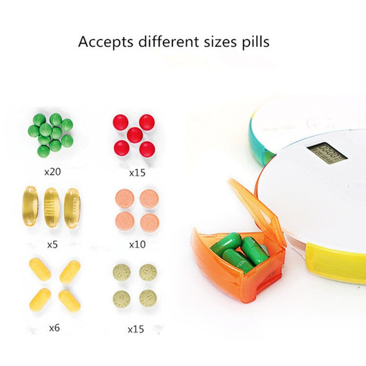 One Week Portable Timing Smart Pill Boxes Elder Reminding Electronic Medicine Box(Rainbow) - free shipping - PMC TechLife - Order now!