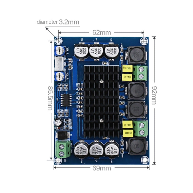 XH-M543 120W+120W  Dual-channel Stereo High Power Digital TPA3116D2 Audio Power Amplifier Board -  by PMC TechLife | Online Shopping South Africa | PMC TechLife