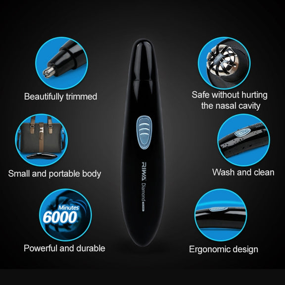 Xiaomi Youpin Riwa RA-555B Water-resistant Rechargeable Eyebrow Trimming and Nose Hair Trimmer for Men