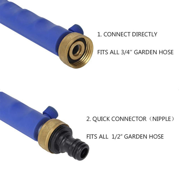Garden Lawn Irrigation High Pressure Hose Spray Nozzle Car Wash Cleaning Tools (Yellow)