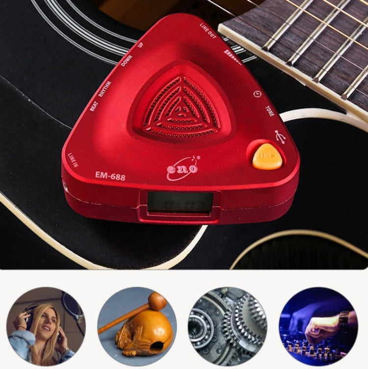 ENO EM-688 Electronic Vocal Rechargeable Metronome For Piano/Guitar/Drum/Guzheng/Violin(Black) - Stringed Instruments by PMC TechLife | Online Shopping South Africa | PMC TechLife