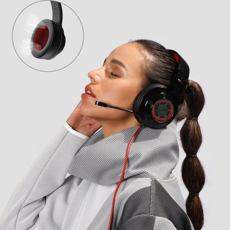 Edifier HECATE G4 Gaming Headeadphone Desktop Computer Listening Discrimination 7.1-channel Headset, Cable Length: 2.5m(Black Red) - free shipping - PMC TechLife - Order now!