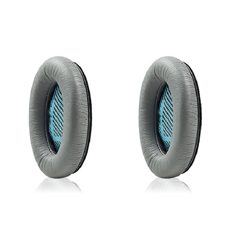 2 PCS For BOSE QC15 / QC25 / QC35 Lambskin Leather Earphone Cover Earmuffs(Gray) - Earmuff & Pad by PMC TechLife | Online Shopping South Africa | PMC TechLife