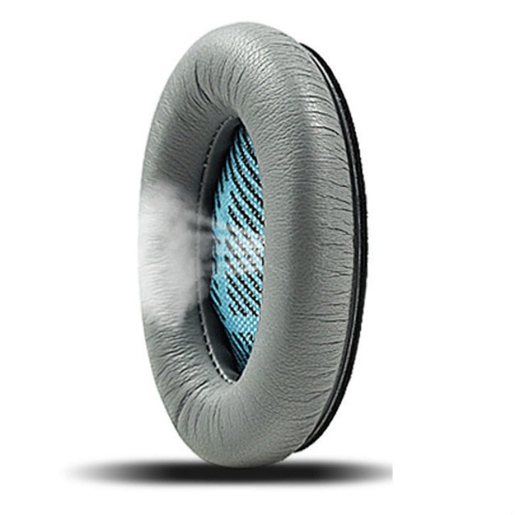 2 PCS For BOSE QC15 / QC25 / QC35 Lambskin Leather Earphone Cover Earmuffs(Khaki) - Earmuff & Pad by PMC TechLife | Online Shopping South Africa | PMC TechLife