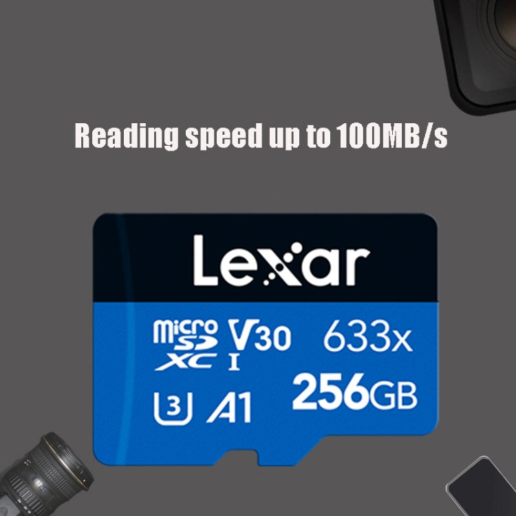Lexar 633x 256GB High-speed Mobile Phone Camera Memory TF Card Switch Expansion Driving Recorder Dedicated Storage Flash Memory Card - free shipping - PMC Jewellery - Order now!