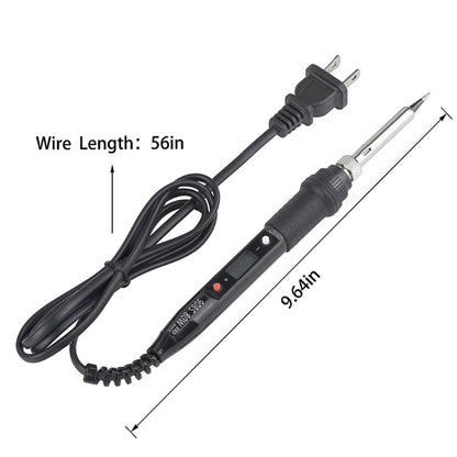 908S 80W LCD Thermostat Soldering Iron Constant Temperature Soldering Iron, Plug Type:US Plug(Black) - free shipping - PMC Jewellery - Order now!