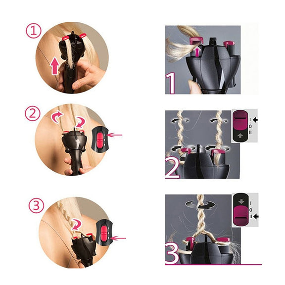 Professional Fast Styling Smart Electric Braid Machine Twist Curling Iron