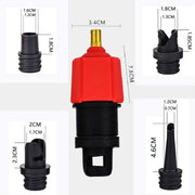 Surfing Paddle Board Rubber Boat Inflatable Bed Air Valve Adapter Car Air Pump Adapter(Red)