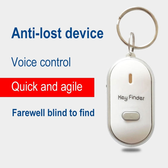 5 PCS ZG808 LED Key Finder Voice Control Anti-lost Device, Random Color Delivery