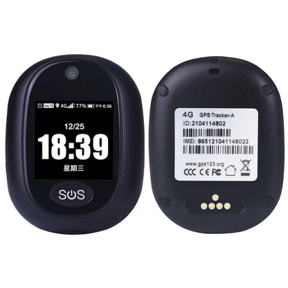 REACHFAR RF-V45-A Mini Touch Screen GPS Smart Tracker Pendant, Support SOS / Camera / Health Management / Video Calling / 4G LTE, For Asia/Europe/Africa / Australia(Black) - free shipping - PMC Jewellery - Order now!