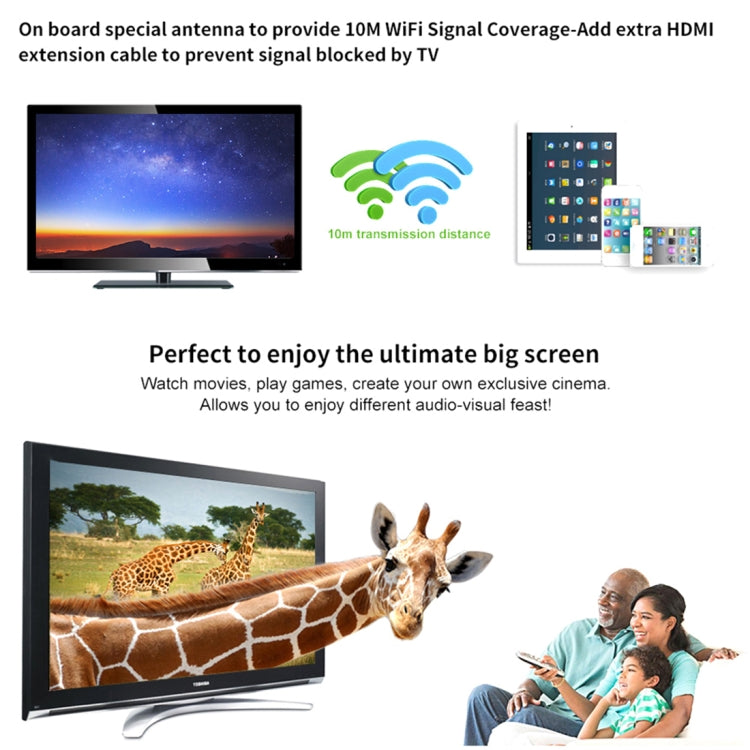AnyCast M4 Plus Wireless WiFi Display Dongle Receiver Airplay Miracast DLNA 1080P HDMI TV Stick for iPhone, Samsung, and other Android Smartphones - Wireless Display Dongle by PMC TechLife | Online Shopping South Africa | PMC TechLife