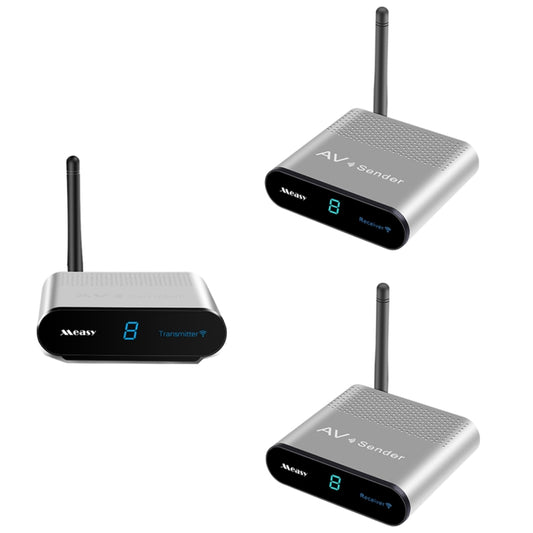Measy AV220-2 2.4GHz Wireless Audio / Video Transmitter + 2 Receiver, Transmission Distance: 200m - free shipping - PMC Jewellery - Order now!