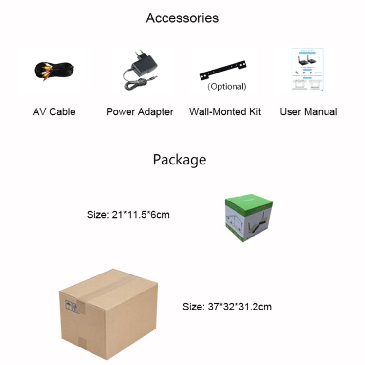 Measy AV220-2 2.4GHz Wireless Audio / Video Transmitter + 2 Receiver, Transmission Distance: 200m - free shipping - PMC Jewellery - Order now!