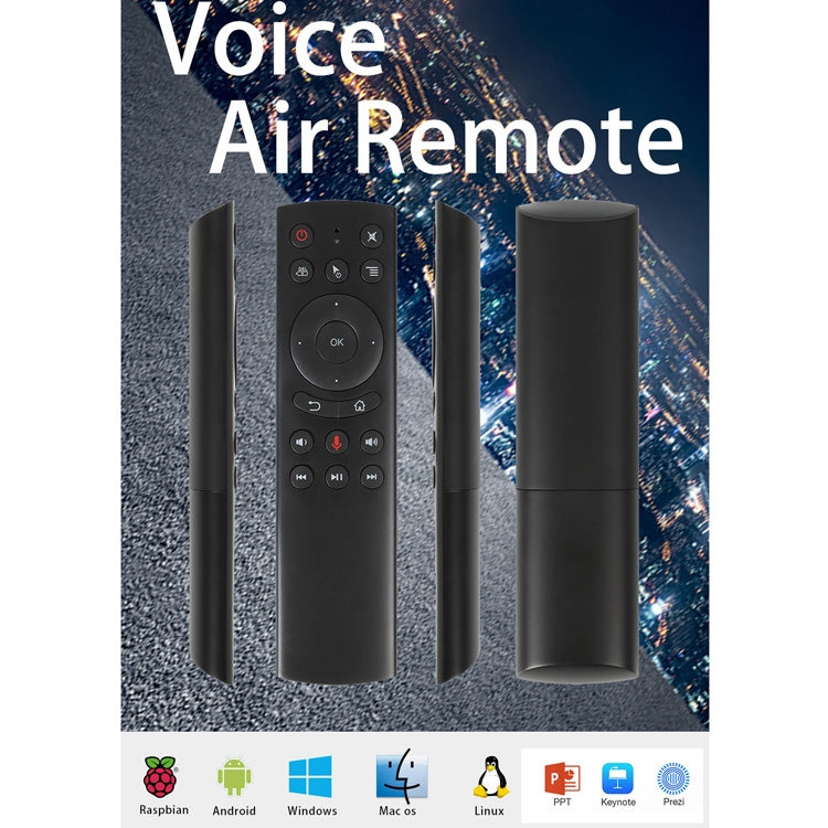 G20S 2.4G Air Mouse Remote Control with Fidelity Voice Input & IR Learning & 6-axis Gyroscope for PC & Android TV Box & Laptop & Projector