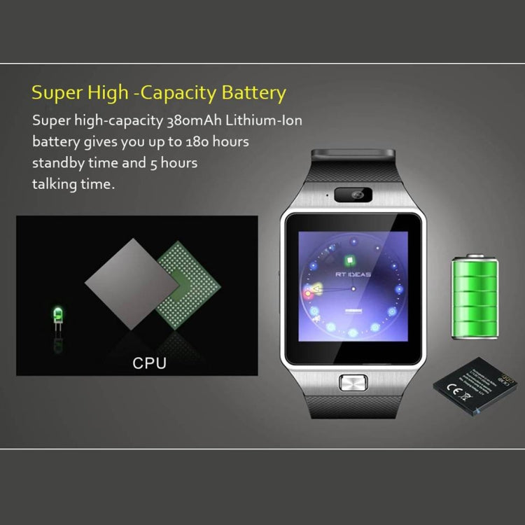 DZ09 1.56 inch Screen Bluetooth 3.0 Android 4.1 OS Above Smart Watch Phone with Bluetooth Call & Call Reminder & Sleep Monitor & Pedometer & Sedentary Reminder & Calendar & SMS & Audio and Video Player & Anti-loss Function(Gold) - Smart Watches by PMC TechLife | Online Shopping South Africa | PMC TechLife | Buy Now Pay Later Mobicred