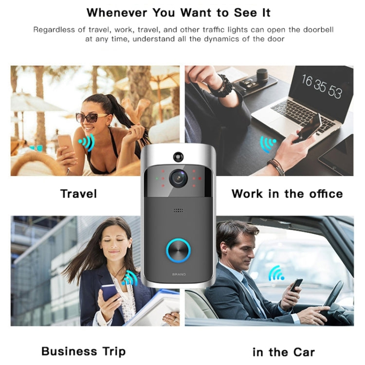 M3 720P Smart WIFI Ultra Low Power Video Visual Doorbell,Support Mobile Phone Remote Monitoring & Night Vision(Black) - free shipping - PMC Jewellery - Order now!