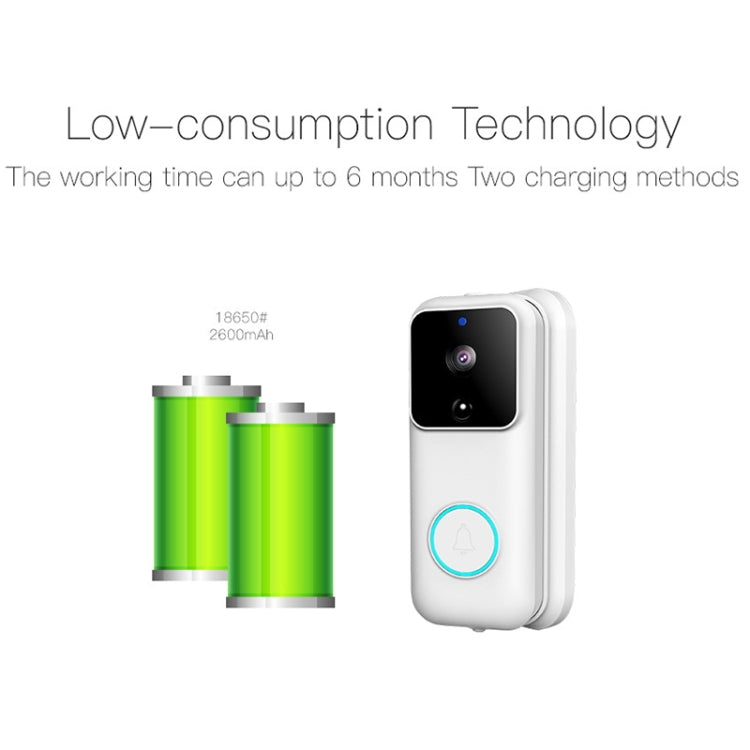 Anytek B60 720P Smart WiFi Video Visual Doorbell, Support APP Remote & PIR Detection & TF Card(White) - free shipping - PMC Jewellery - Order now!