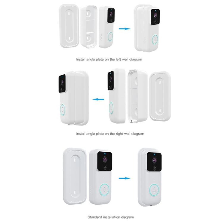 Anytek B60 720P Smart WiFi Video Visual Doorbell, Support APP Remote & PIR Detection & TF Card(White) - free shipping - PMC Jewellery - Order now!
