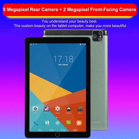 BDF P8 3G Phone Call Tablet PC, 8 inch, 2GB+32GB, Android 9.0, MTK8321 Octa Core Cortex-A7, Support Dual SIM & Bluetooth & WiFi & GPS, EU Plug(Green)