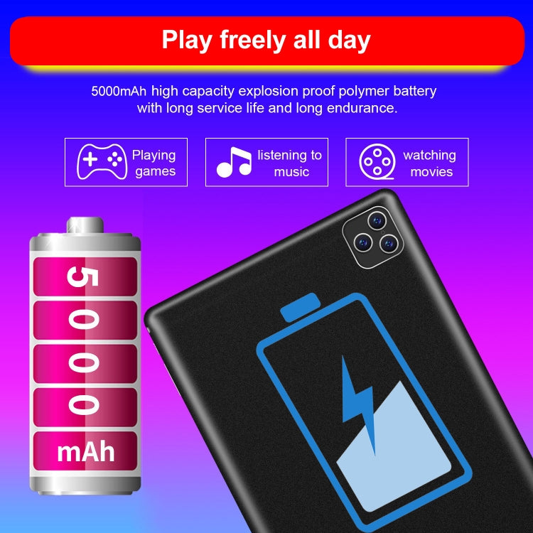 BDF P8 3G Phone Call Tablet PC, 8 inch, 2GB+32GB, Android 9.0, MTK8321 Octa Core Cortex-A7, Support Dual SIM & Bluetooth & WiFi & GPS, EU Plug(Silver) - free shipping - PMC TechLife - Order now!