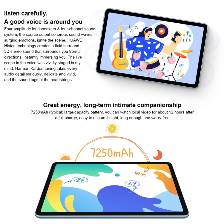Huawei MatePad 10.4 BAH4-W19 WiFi, 10.4 inch, 6GB+64GB, HarmonyOS 2 Qualcomm Snapdragon 778G 4G Octa Core up to 2.42GHz, Support Dual WiFi, OTG, Not Support Google Play (Silver) - free shipping - PMC TechLife - Order now!