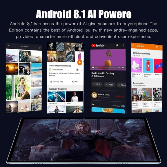 P10 4G LTE Tablet PC, 10.1 inch, 4GB+32GB, Android 8.1 MTK6750 Octa Core, Support Dual SIM, WiFi, Bluetooth, GPS (Grey) - 10.1 inch by PMC TechLife | Online Shopping South Africa | PMC TechLife