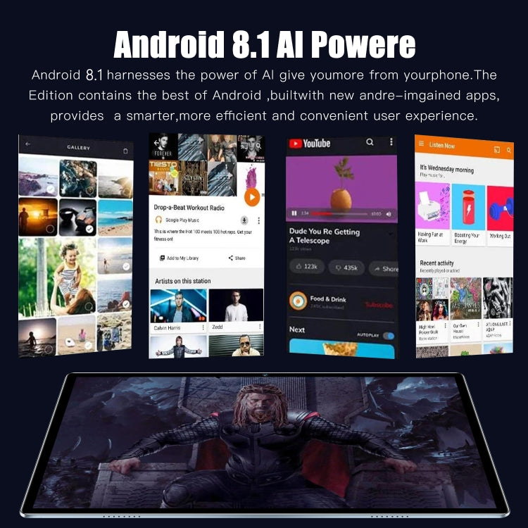 P10 4G LTE Tablet PC, 10.1 inch, 4GB+32GB, Android 8.1 MTK6750 Octa Core, Support Dual SIM, WiFi, Bluetooth, GPS (Grey) - 10.1 inch by PMC TechLife | Online Shopping South Africa | PMC TechLife