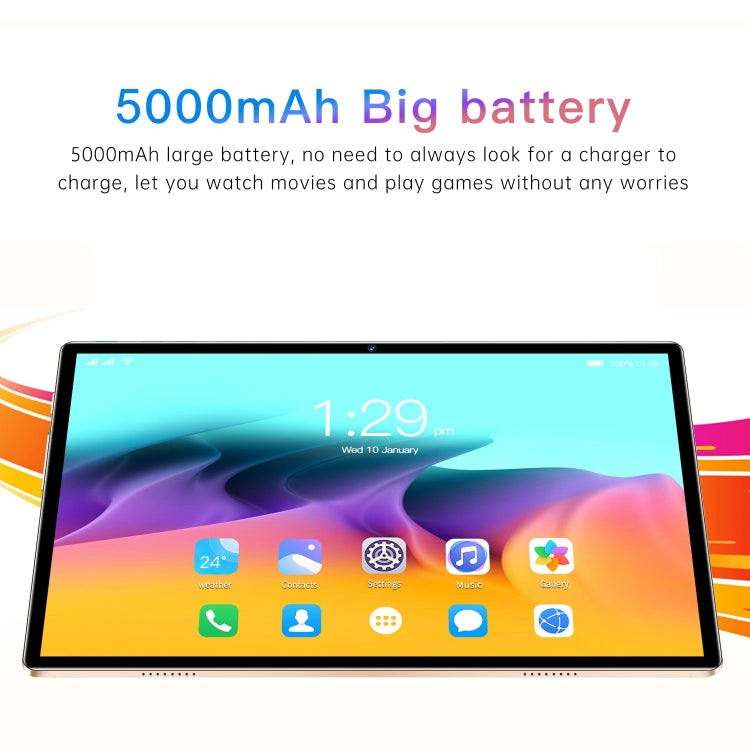 X12 4G LTE Tablet PC, 10.1 inch, 4GB+32GB, Android 8.1 MTK6750 Octa Core, Support Dual SIM, WiFi, Bluetooth, GPS(White) - 10.1 inch by PMC TechLife | Online Shopping South Africa | PMC TechLife