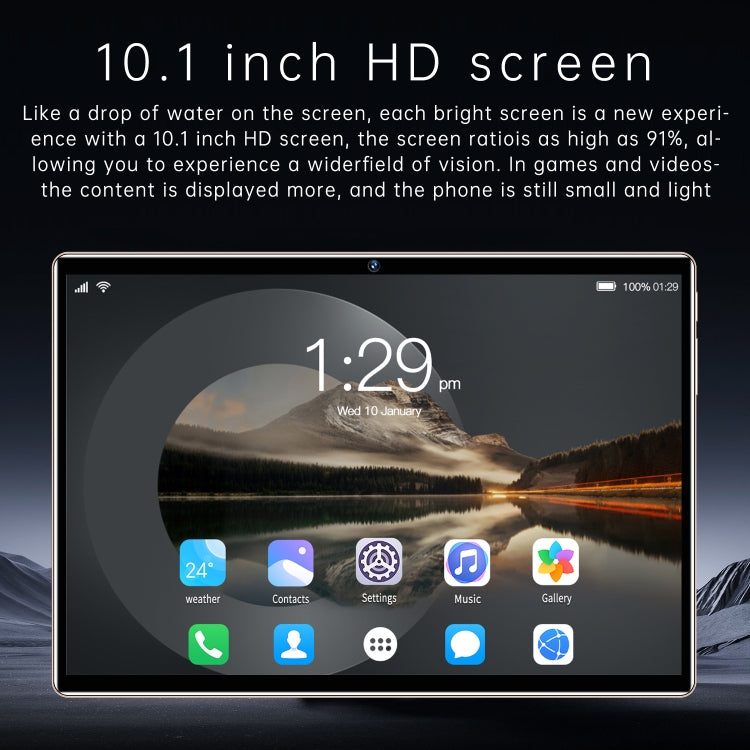 X101 3G Phone Call Tablet PC, 10.1 inch, 2GB+16GB, Android 5.1 MT6592 Octa Core, Support Dual SIM, WiFi, Bluetooth, GPS (Gold) - 10.1 inch by PMC TechLife | Online Shopping South Africa | PMC TechLife