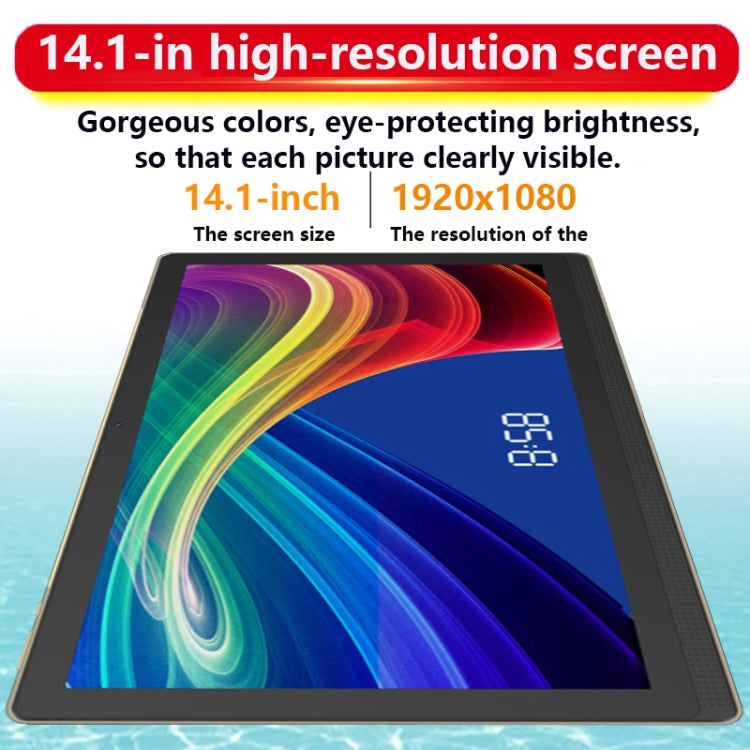 M101 4G LTE Tablet PC, 14.1 inch, 4GB+128GB, Android 8.1 MTK6797 Deca Core 2.1GHz, Dual SIM, Support GPS, OTG, WiFi, BT(Silver)