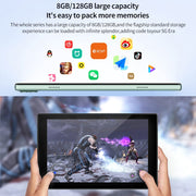 BDF P50 4G LTE Tablet PC, 10.1 inch, 8GB+128GB, Android 12.0 MTK6762 Octa Core, Support Dual SIM & Bluetooth & WiFi, EU Plug(Green)