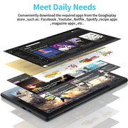 BDF P70 4G LTE Tablet PC, 10.1 inch, 8GB+128GB, Android 12.0 MTK6762 Octa Core, Support Dual SIM & Bluetooth & WiFi, EU Plug(Silver)